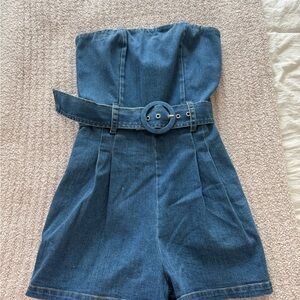 Strapless Denim Dress